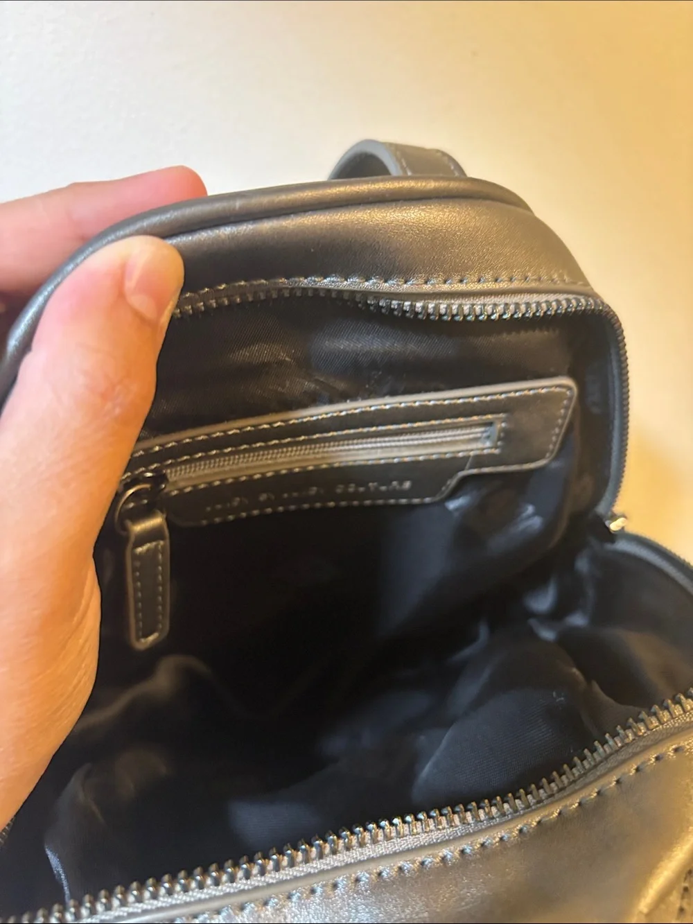 Juicy Couture Black Mini Logo-Embossed Backpack